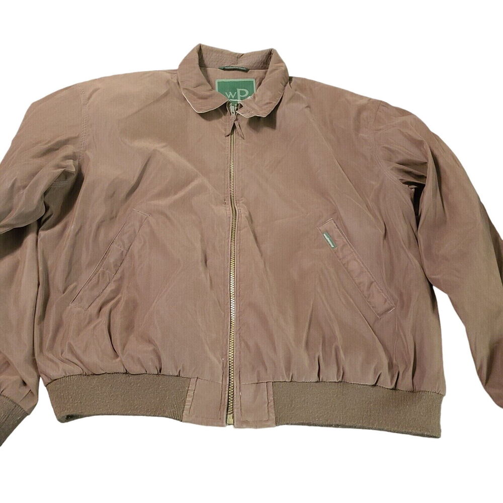 WP By Weatherproof Mens Jacket Brown Size Large Polyester Blend Long Sleeve